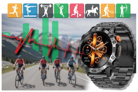 SMARTWATCH MĘSKI GRAVITY GT20-1 - AMOLED, DODATKOWY PASEK (sg024a) Gravity