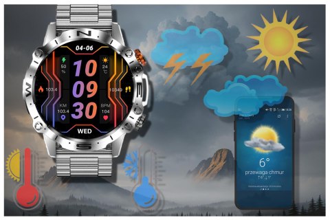 SMARTWATCH MĘSKI GRAVITY GT20-2 - AMOLED, DODATKOWY PASEK (sg024b) Gravity