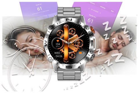 SMARTWATCH MĘSKI GRAVITY GT20-2 - AMOLED, DODATKOWY PASEK (sg024b) Gravity