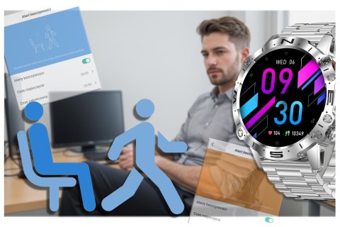 SMARTWATCH MĘSKI GRAVITY GT20-2 - AMOLED, DODATKOWY PASEK (sg024b) Gravity