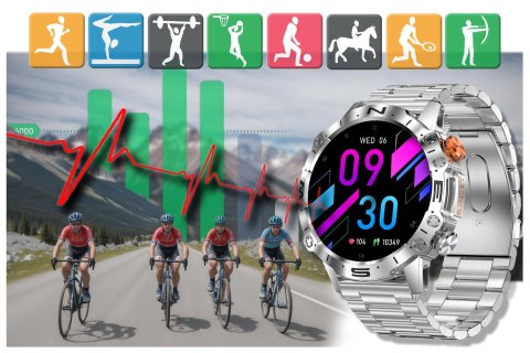 SMARTWATCH MĘSKI GRAVITY GT20-2 - AMOLED, DODATKOWY PASEK (sg024b) Gravity