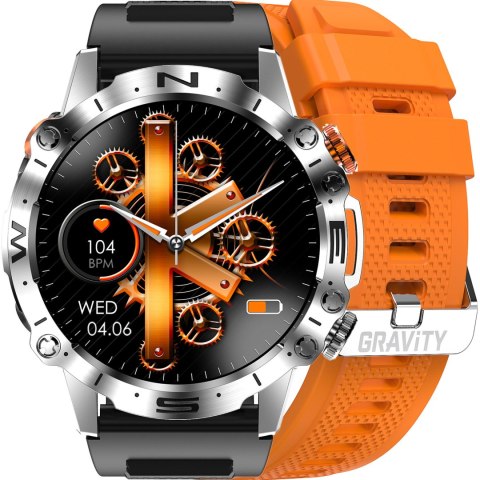 SMARTWATCH MĘSKI GRAVITY GT20-4 - AMOLED, DODATKOWY PASEK (sg024d) Gravity