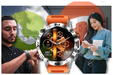 SMARTWATCH MĘSKI GRAVITY GT20-4 - AMOLED, DODATKOWY PASEK (sg024d) Gravity