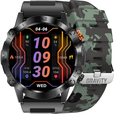 SMARTWATCH MĘSKI GRAVITY GT20-6 - AMOLED, DODATKOWY PASEK (sg024f) Gravity