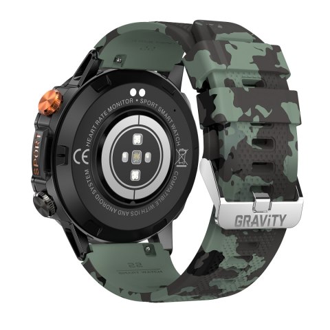 SMARTWATCH MĘSKI GRAVITY GT20-6 - AMOLED, DODATKOWY PASEK (sg024f) Gravity