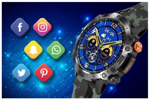 SMARTWATCH MĘSKI GRAVITY GT20-6 - AMOLED, DODATKOWY PASEK (sg024f) Gravity