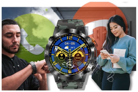 SMARTWATCH MĘSKI GRAVITY GT20-6 - AMOLED, DODATKOWY PASEK (sg024f) Gravity