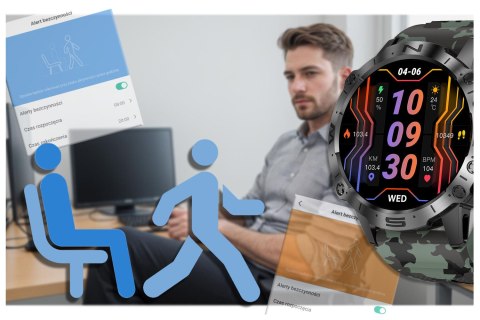 SMARTWATCH MĘSKI GRAVITY GT20-6 - AMOLED, DODATKOWY PASEK (sg024f) Gravity