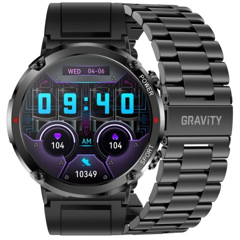SMARTWATCH MĘSKI GRAVITY GT21-1 - BLUETOOTH CALL, DODATKOWY PASEK (sg025a) Gravity