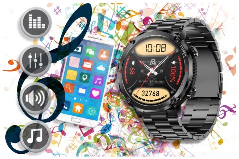 SMARTWATCH MĘSKI GRAVITY GT21-1 - BLUETOOTH CALL, DODATKOWY PASEK (sg025a) Gravity