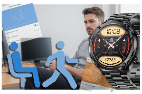 SMARTWATCH MĘSKI GRAVITY GT21-1 - BLUETOOTH CALL, DODATKOWY PASEK (sg025a) Gravity