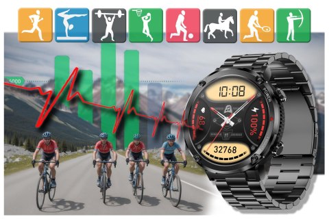 SMARTWATCH MĘSKI GRAVITY GT21-1 - BLUETOOTH CALL, DODATKOWY PASEK (sg025a) Gravity