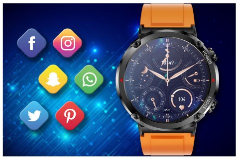 SMARTWATCH MĘSKI GRAVITY GT21-2 - BLUETOOTH CALL, DODATKOWY PASEK (sg025b) Gravity