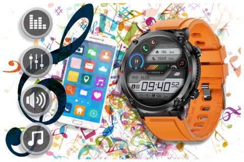 SMARTWATCH MĘSKI GRAVITY GT21-2 - BLUETOOTH CALL, DODATKOWY PASEK (sg025b) Gravity