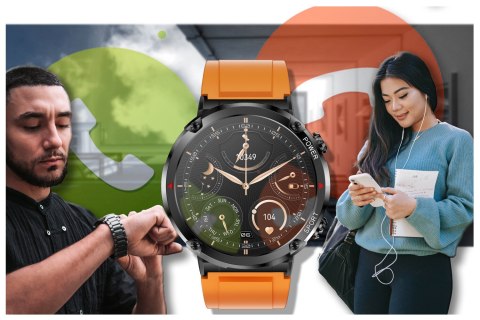 SMARTWATCH MĘSKI GRAVITY GT21-2 - BLUETOOTH CALL, DODATKOWY PASEK (sg025b) Gravity
