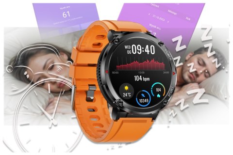 SMARTWATCH MĘSKI GRAVITY GT21-2 - BLUETOOTH CALL, DODATKOWY PASEK (sg025b) Gravity