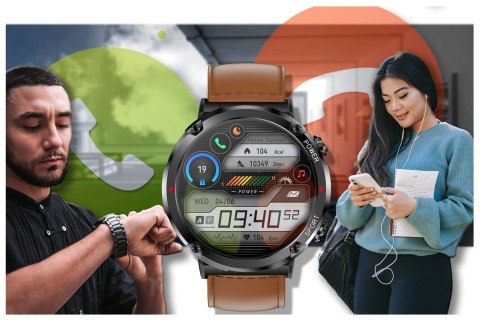 SMARTWATCH MĘSKI GRAVITY GT21-4 - BLUETOOTH CALL, DODATKOWY PASEK (sg025d) Gravity