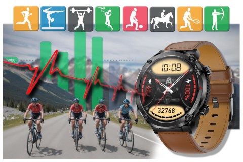 SMARTWATCH MĘSKI GRAVITY GT21-4 - BLUETOOTH CALL, DODATKOWY PASEK (sg025d) Gravity