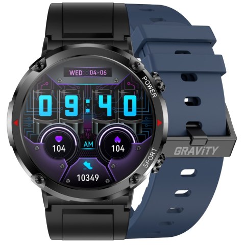 SMARTWATCH MĘSKI GRAVITY GT21-5 - BLUETOOTH CALL, DODATKOWY PASEK (sg025e) Gravity