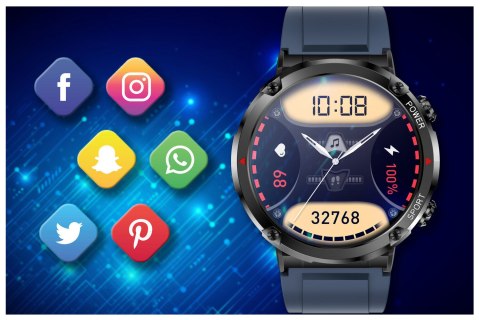 SMARTWATCH MĘSKI GRAVITY GT21-5 - BLUETOOTH CALL, DODATKOWY PASEK (sg025e) Gravity