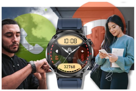 SMARTWATCH MĘSKI GRAVITY GT21-5 - BLUETOOTH CALL, DODATKOWY PASEK (sg025e) Gravity