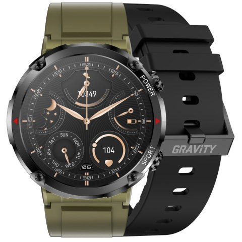 SMARTWATCH MĘSKI GRAVITY GT21-7 - BLUETOOTH CALL, DODATKOWY PASEK (sg025g) Gravity