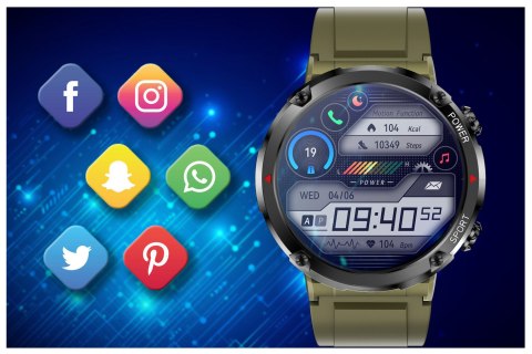 SMARTWATCH MĘSKI GRAVITY GT21-7 - BLUETOOTH CALL, DODATKOWY PASEK (sg025g) Gravity