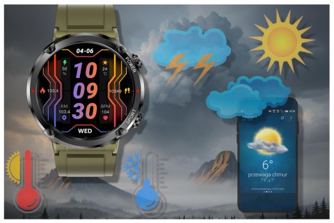 SMARTWATCH MĘSKI GRAVITY GT21-7 - BLUETOOTH CALL, DODATKOWY PASEK (sg025g) Gravity