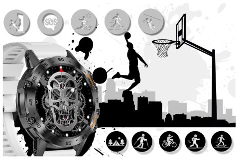 SMARTWATCH MĘSKI GRAVITY GT9-10 - WYKONYWANIE POŁĄCZEŃ, CIŚNIENIOMIERZ (sg021j) Gravity