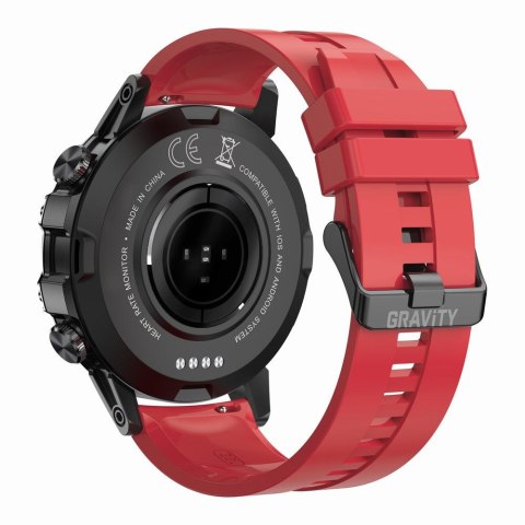 SMARTWATCH MĘSKI GRAVITY GT9-11 - WYKONYWANIE POŁĄCZEŃ, CIŚNIENIOMIERZ (sg021k) Gravity