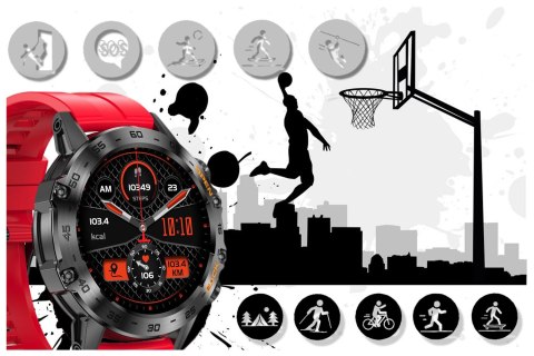 SMARTWATCH MĘSKI GRAVITY GT9-11 - WYKONYWANIE POŁĄCZEŃ, CIŚNIENIOMIERZ (sg021k) Gravity