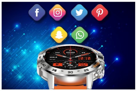 SMARTWATCH MĘSKI GRAVITY GT9-9- WYKONYWANIE POŁĄCZEŃ, CIŚNIENIOMIERZ (sg021i) Gravity