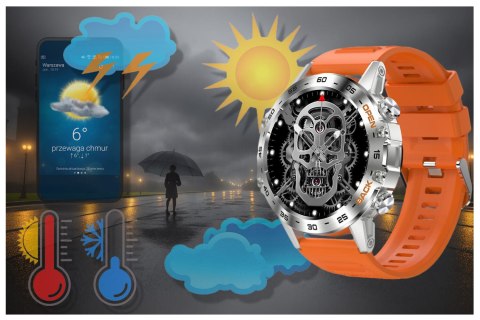 SMARTWATCH MĘSKI GRAVITY GT9-9- WYKONYWANIE POŁĄCZEŃ, CIŚNIENIOMIERZ (sg021i) Gravity