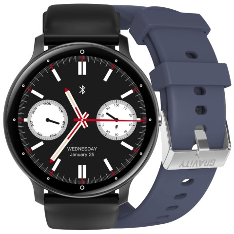 SMARTWATCH UNISEX GRAVITY GT1-1 PRO - ROZMOWY BLUETOOTH, DODATKOWY PASEK (sg027a) Gravity