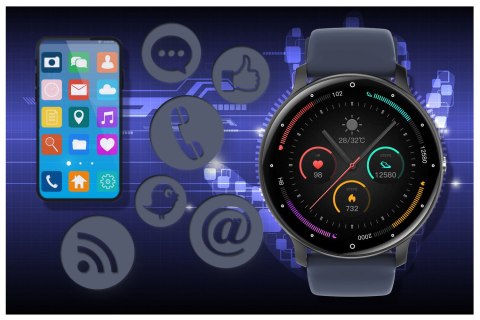 SMARTWATCH UNISEX GRAVITY GT1-1 PRO - ROZMOWY BLUETOOTH, DODATKOWY PASEK (sg027a) Gravity