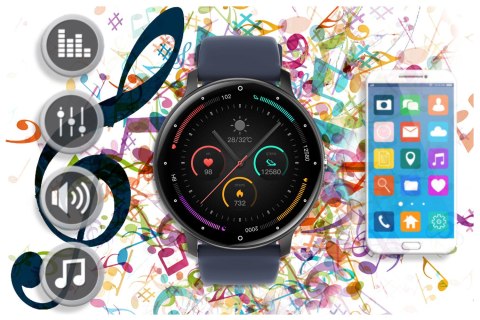 SMARTWATCH UNISEX GRAVITY GT1-1 PRO - ROZMOWY BLUETOOTH, DODATKOWY PASEK (sg027a) Gravity