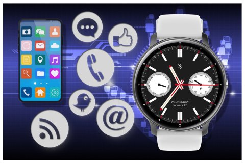 SMARTWATCH UNISEX GRAVITY GT1-4 PRO - ROZMOWY BLUETOOTH, DODATKOWY PASEK (sg027d) Gravity