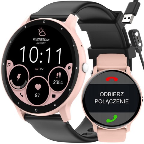 SMARTWATCH UNISEX GRAVITY GT1-5 PRO - ROZMOWY BLUETOOTH, DODATKOWY PASEK (sg027e) Gravity