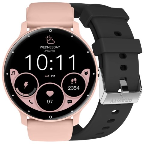 SMARTWATCH UNISEX GRAVITY GT1-5 PRO - ROZMOWY BLUETOOTH, DODATKOWY PASEK (sg027e) Gravity