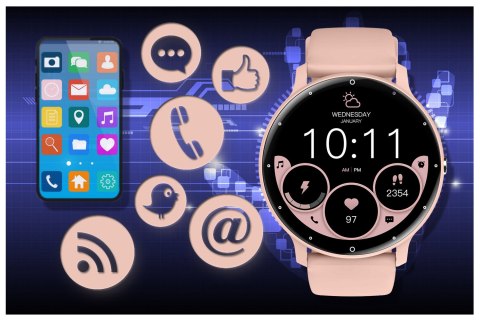 SMARTWATCH UNISEX GRAVITY GT1-5 PRO - ROZMOWY BLUETOOTH, DODATKOWY PASEK (sg027e) Gravity
