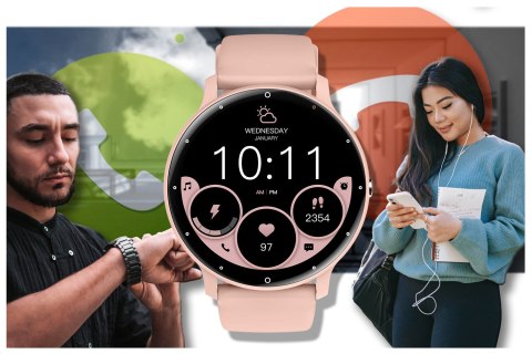 SMARTWATCH UNISEX GRAVITY GT1-5 PRO - ROZMOWY BLUETOOTH, DODATKOWY PASEK (sg027e) Gravity