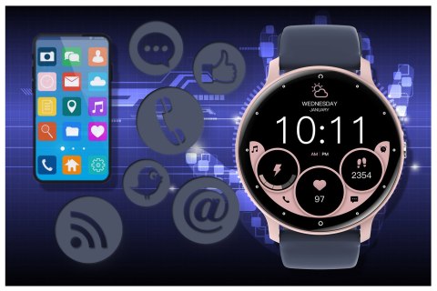 SMARTWATCH UNISEX GRAVITY GT1-7 PRO - ROZMOWY BLUETOOTH, DODATKOWY PASEK (sg027g) Gravity