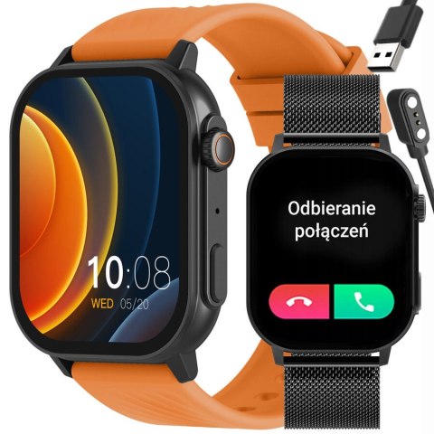 SMARTWATCH UNISEX GRAVITY GT15-2 - ROZMOWY BLUETOOTH, DODATKOWY PASEK (sg029b) Gravity