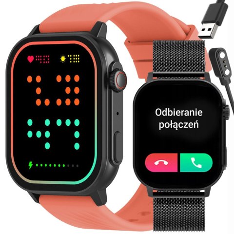 SMARTWATCH UNISEX GRAVITY GT15-3 - ROZMOWY BLUETOOTH, DODATKOWY PASEK (sg029c) Gravity
