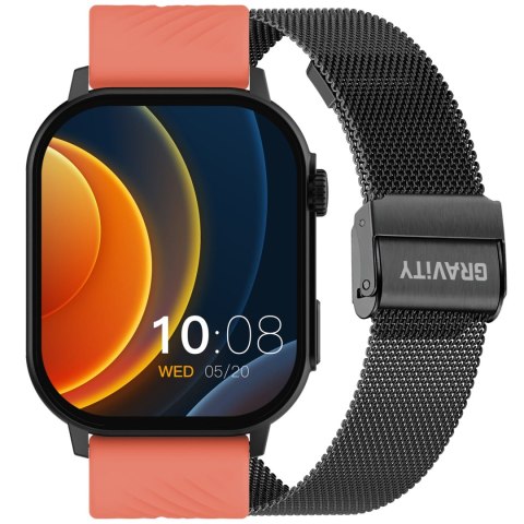 SMARTWATCH UNISEX GRAVITY GT15-3 - ROZMOWY BLUETOOTH, DODATKOWY PASEK (sg029c) Gravity