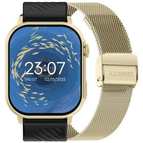 SMARTWATCH UNISEX GRAVITY GT15-6 - ROZMOWY BLUETOOTH, DODATKOWY PASEK (sg029f) Gravity