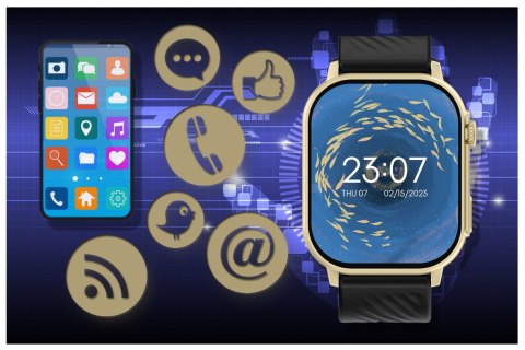 SMARTWATCH UNISEX GRAVITY GT15-6 - ROZMOWY BLUETOOTH, DODATKOWY PASEK (sg029f) Gravity