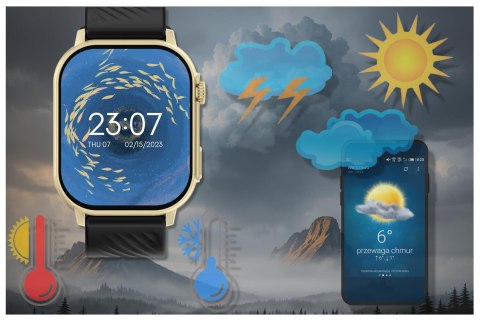 SMARTWATCH UNISEX GRAVITY GT15-6 - ROZMOWY BLUETOOTH, DODATKOWY PASEK (sg029f) Gravity