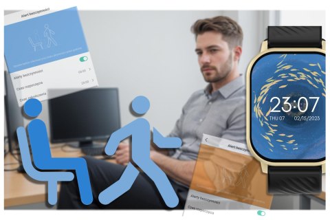 SMARTWATCH UNISEX GRAVITY GT15-6 - ROZMOWY BLUETOOTH, DODATKOWY PASEK (sg029f) Gravity