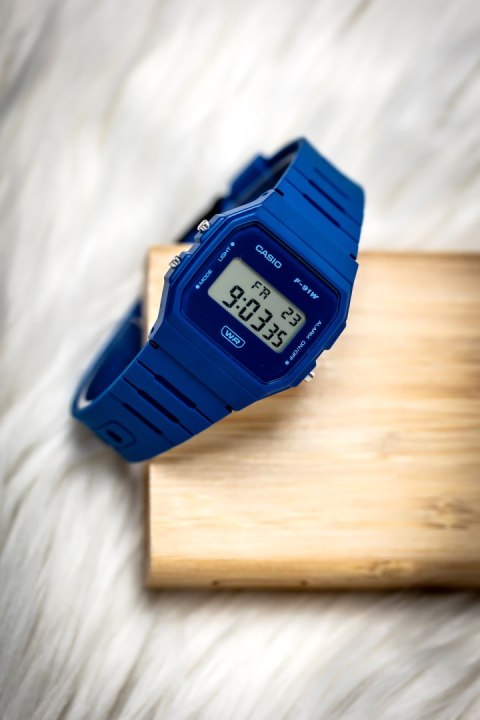 ZEGAREK MĘSKI CASIO F-91WB-2A1DF + BOX Casio